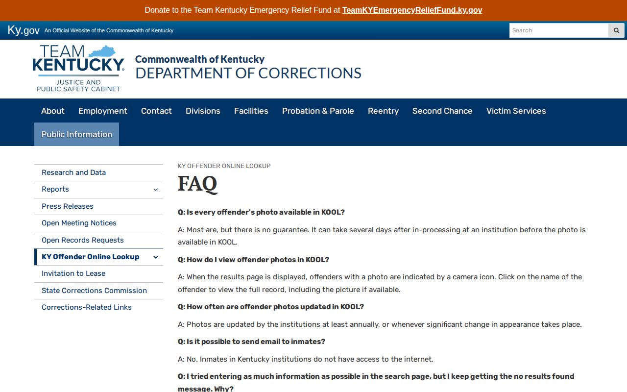 KOOL photo guidance for Clinton County released inmate records